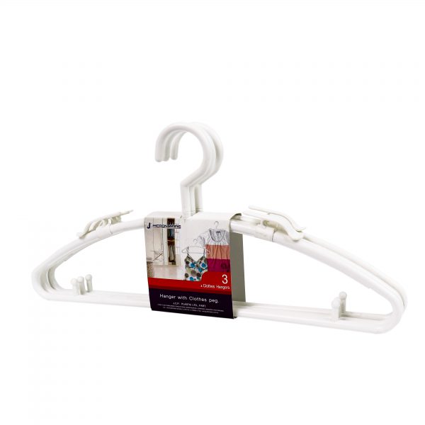ไม้แขวนเสื้อ แพ็ค 1x3 คละสี MICRON WARE #5739