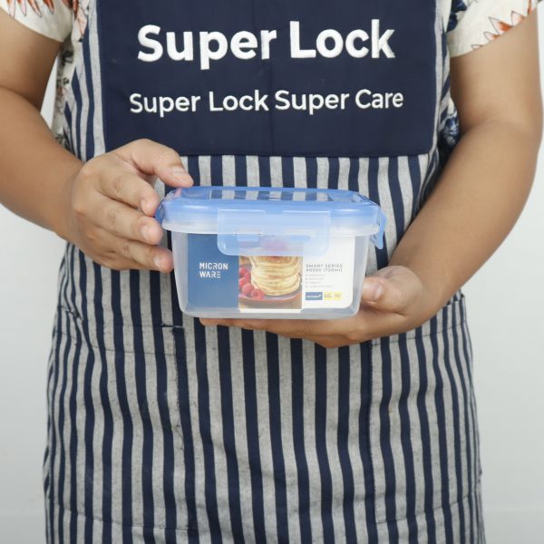 Super Lock กล่องอาหาร Smart Lock แพ็ค 2 ชิ้น ความจุ 760 มิลลิลิตร คละสี #6500
