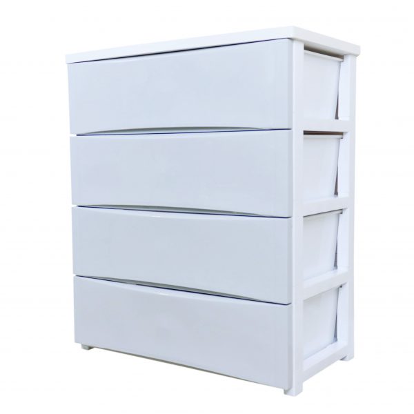 Micronware ลิ้นชักฝาพลาสติก 4 ชั้น คละสี รุ่น 6804