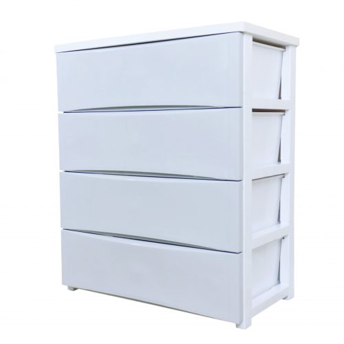 6804 เทา Micronware ลิ้นชักฝาพลาสติก 4 ชั้น คละสี รุ่น 6804