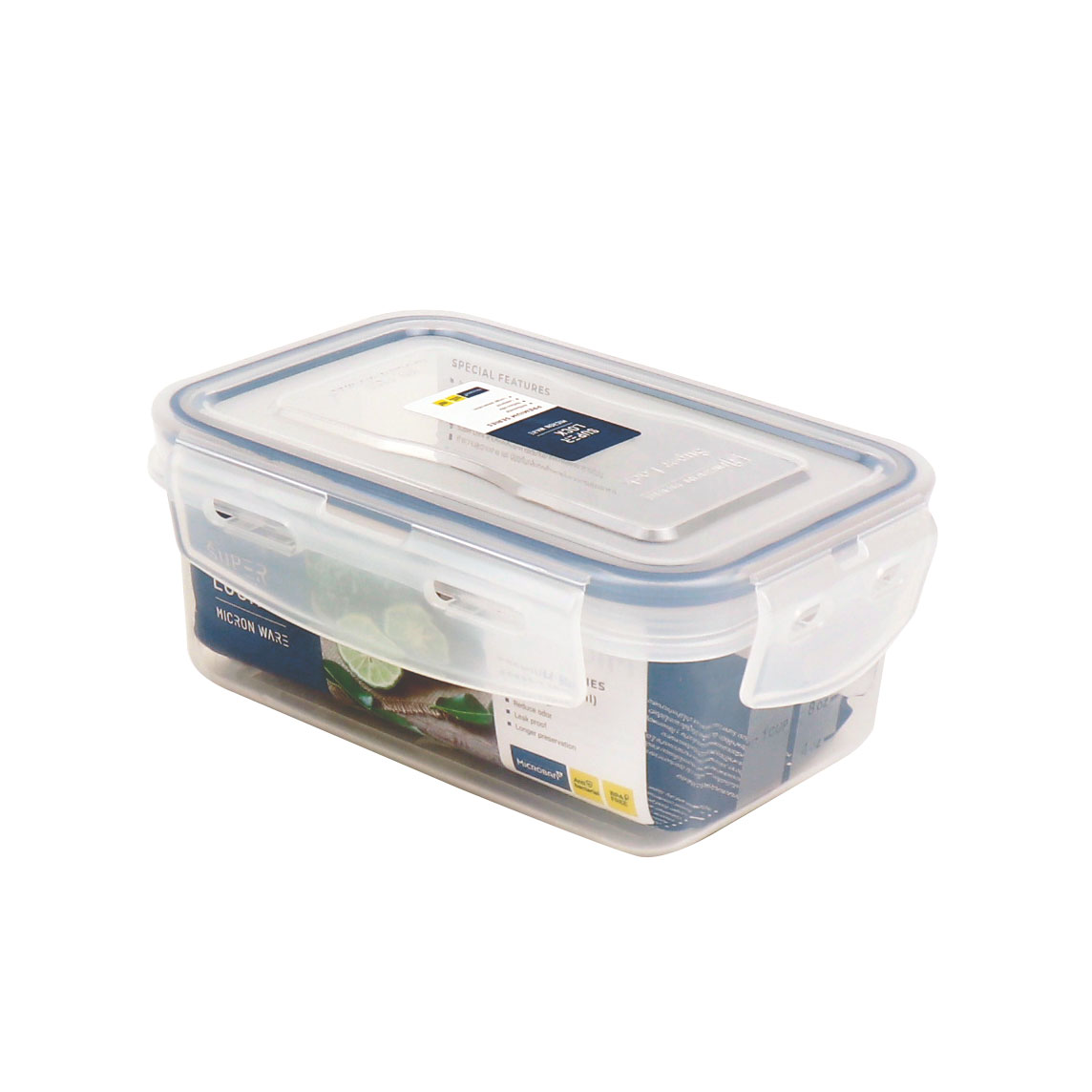 6855-1-PER-L กล่องอาหาร Premium ความจุ 600 มิลลิลิตร Super Lock #6855-1