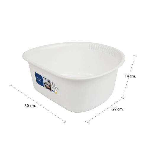 Micronware กะละมังอเนกประสงค์ ความจุ 7 ลิตร ปราศจากสารก่อมะเร็ง (BPA Free) สีขาว รุ่น 3334