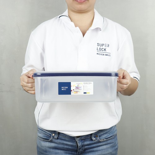 Super Lock กล่องใส่อาหาร Double wall ความจุ 2800 มล. ปราศจากสารก่อมะเร็ง (BPA Free) รุ่น 5038