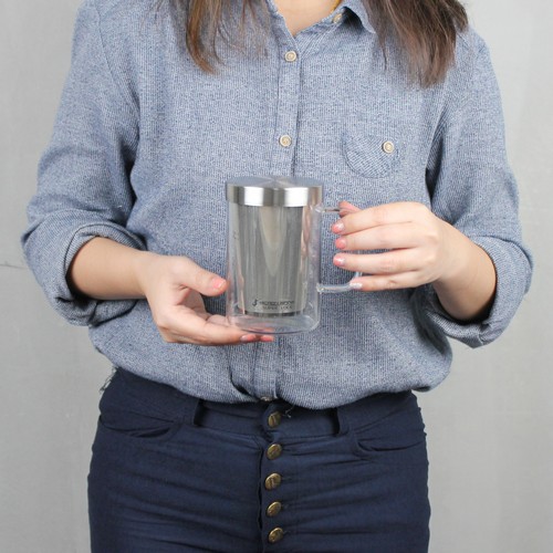Super Lock แก้วชงชา พร้อมที่กรองชา 500 มล. มีหูจับ ปลอดสารก่อมะเร็ง BPA-Free รุ่น 5539 Super Lock แก้วชงชา พร้อมที่กรองชา 500 มล. มีหูจับ ปลอดสารก่อมะเร็ง BPA-Free รุ่น 5539