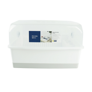 Micronware ที่คว่ำจาน มีฝาปิด มีช่องระบายอากาศ ปราศจากสารก่อมะเร็ง (BPA Free) สีขาว รุ่น 5555