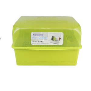 Micronware ที่คว่ำจาน มีฝาปิด มีช่องระบายอากาศ ปราศจากสารก่อมะเร็ง (BPA Free) สีเขียว รุ่น 5555
