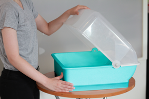 Micronware ที่คว่ำจาน มีฝาปิด ปราศจากสารก่อมะเร็ง (BPA Free) สีฟ้า รุ่น 5577