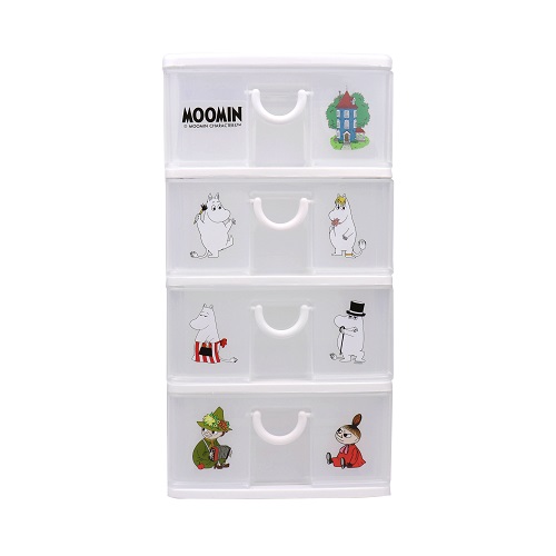 Micronware ลิ้นชักพลาสติก 4 ชั้น Drawer ลายลิขสิทธิ์แท้ Moomin มูมิน ป้องกันแบคทีเรีย BFA Free รุ่น 5808 Micronware ลิ้นชักพลาสติก 4 ชั้น Drawer ลายลิขสิทธิ์แท้ Moomin มูมิน ป้องกันแบคทีเรีย BFA Free รุ่น 5808