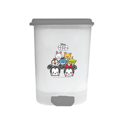 Micronware ถังขยะแบบเท้าเหยียบ ลายลิขสิทธิ์แท้ Disney Tsum Tsum ปราศจากสารก่อมะเร็ง (BPA Free) รุ่น 5667