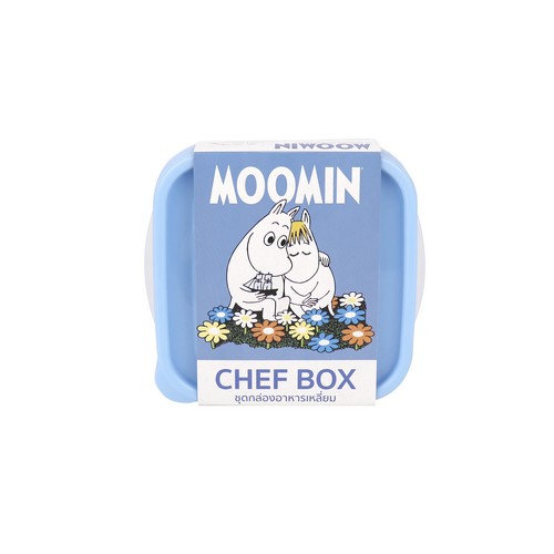 Micronware กล่องอาหาร 3 ชิ้น ลายลิขสิทธิ์แท้ Moomin มูมิน ความจุ 850 มล. ปราศจากสารก่อมะเร็ง (BPA Free) รุ่น 6052