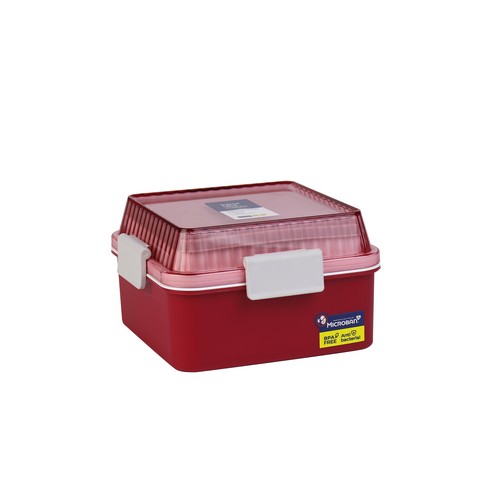 Super lock กล่องอาหาร 2 ชั้น 1550 มล. ล็อค4ด้าน มีซิลิโคนกันหก ป้องกันแบคทีเรีย BPA Free รุ่น 6194