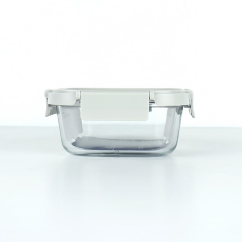 Glass food container กล่องแก้วถนอมอาหาร ทรงจตุรัส ล็อก 2 ชั้น ความจุ 520 มล. สีขาว เข้าไมโครเวฟได้ ทนความร้อนได้ดี รุ่น 6210 Glass food container กล่องแก้วถนอมอาหาร ทรงจตุรัส ล็อก 2 ชั้น ความจุ 520 มล. สีขาว เข้าไมโครเวฟได้ ทนความร้อนได้ดี รุ่น 6210