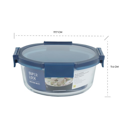 Super Lock กล่องแก้วถนอมอาหาร ทรงผืนผ้า ความจุ 950 มล. ทนความร้อน 400 องศา รุ่น 6215