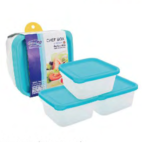 Micronware กล่องอาหาร แพ๊ค 3 กล่อง ปราศจากสารก่อมะเร็ง (BPA Free) รุ่น 6502-S03