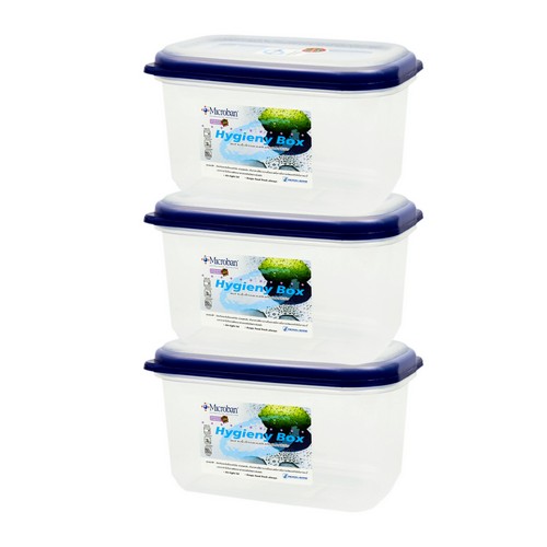 Micronware กล่องใส่อาหาร 6 ชิ้น รวมฝา (3 กล่อง) รุ่น Double Wall 5033 ความจุ 1,200 มิลลิลิตร