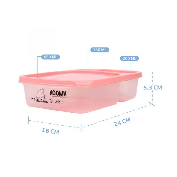 Micronware กล่องใส่อาหาร รุ่น 6074 ลายลิขสิทธิ์แท้ Moomin มูมิน ป้องกันแบคทีเรีย BFA Free