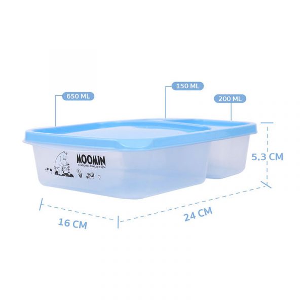 Micronware กล่องใส่อาหาร รุ่น 6074 ลายลิขสิทธิ์แท้ Moomin มูมิน ป้องกันแบคทีเรีย BFA Free