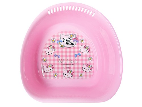 Micronware กะละมังล้างผัก-ผลไม้ Hello Kitty Basin ลายลิขสิทธิ์แท้ คิตตี้ ความจุ 6.6 ลิตร สีชมพู รุ่น 3334