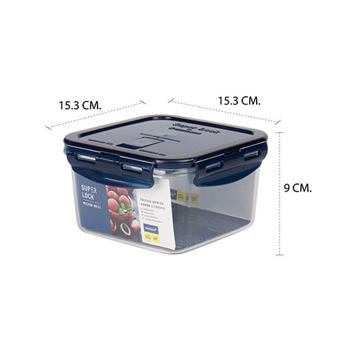 Super Lock กล่องถนอมอาหาร Tritan ใสเหมือนแก้ว 6 ชิ้น รวมฝา (3 กล่อง) รุ่น 6886 ป้องกันแบคทีเรีย BPA Free เข้าไมโครเวฟได้