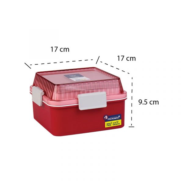 Super lock กล่องอาหาร 2 ชั้น 1550 มล. ล็อค4ด้าน มีซิลิโคนกันหก ป้องกันแบคทีเรีย BPA Free รุ่น 6194