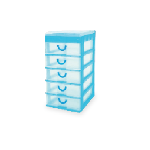 Micronware ลิ้นชักฝาพลาสติก อเนกประสงค์ 5 ชั้น คละสี รุ่น 5815
