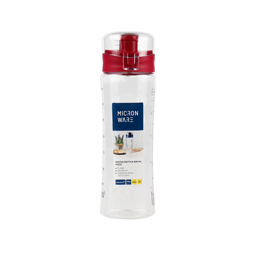 Super Lock ขวดน้ำ คละสี ปราศจากสารก่อมะเร็ง (BPA Free) ความจุ 600 มล. รุ่น 5232