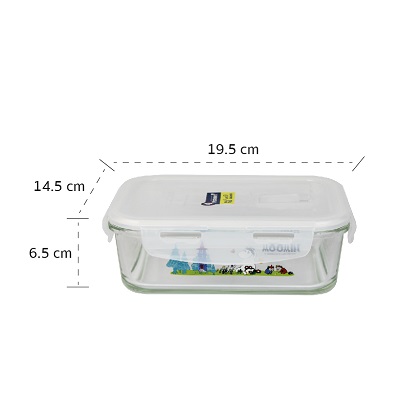 Super Lock กล่องถนอมอาหารแก้ว ลายลิขสิทธิ์แท้มูมิน Moomin ความจุ 800 มล. รุ่น 6089